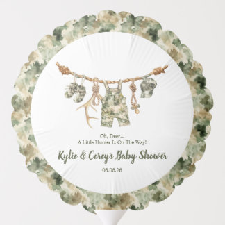 Hunting Clothesline Camo Boy Baby Shower Balloon