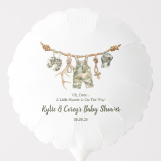 Hunting Clothesline Camo Boy Baby Shower Balloon