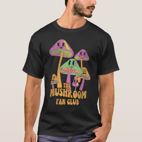 Hunting Cottagecore The Mushroom Fan Club Fungi T_Shirt