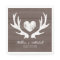 Hunting country chic deer antler wedding napkins