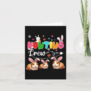 Hunting Crew Three Easter Bunny Guinea Pigs Huntin Card