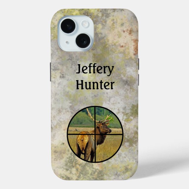 Hunting Crosshairs on Elk personalize Case-Mate iPhone Case (Back)