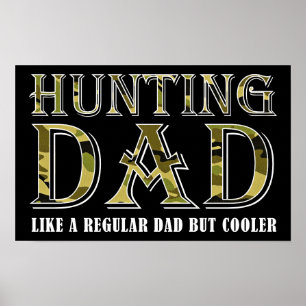 Hunting Dad Funny Poster blk