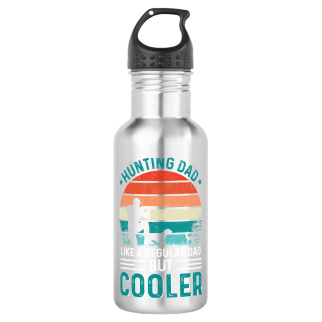 Hunting Dad Stainless Steel Water Bottle (Front)