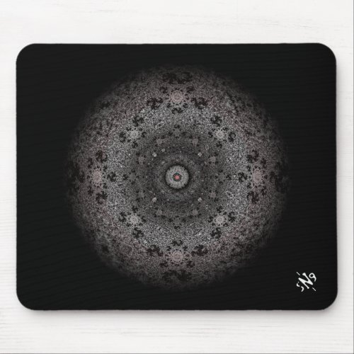 Hunting dark sketch of an eye_like form mouse pad