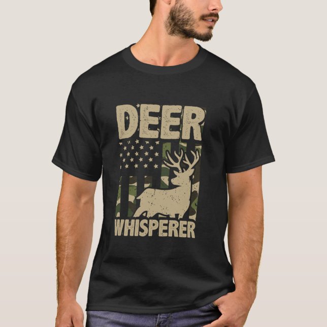 Hunting Deer Buck Hunting Patriotic Hunter Long Sl T-Shirt (Front)