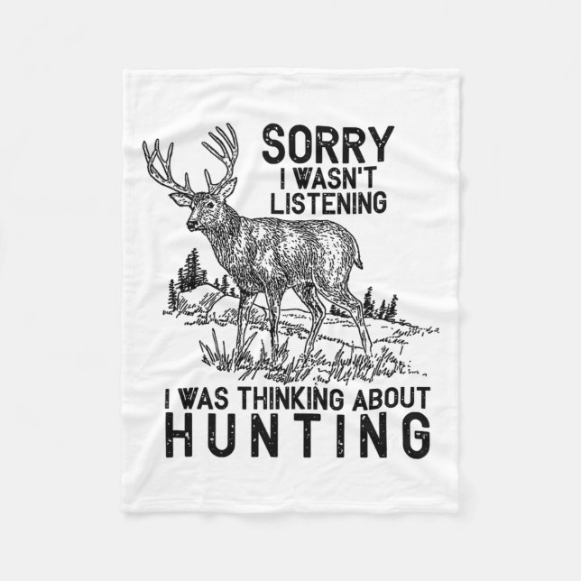 Hunting - Deer Funny Quote Hunter Gift Tank Top  Fleece Blanket (Front)