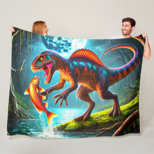 Hunting Dinosaur Fleece Blanket