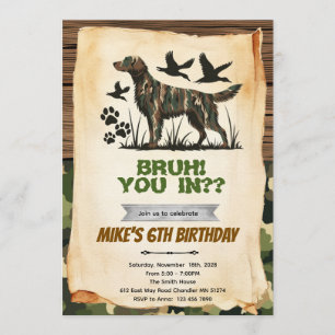 Hunting Dog Birthday Invitation