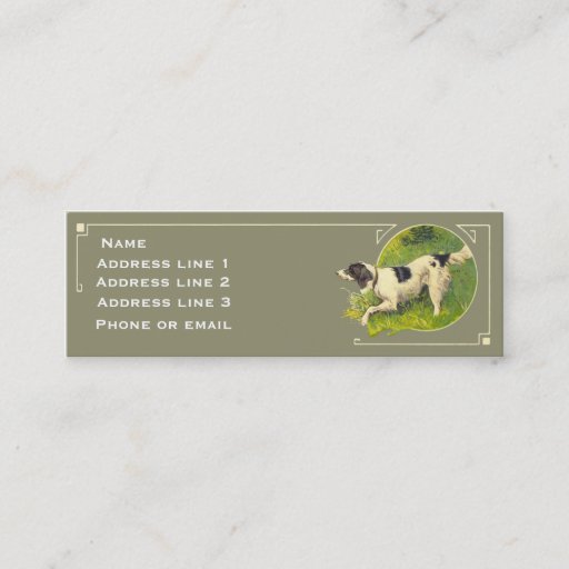 Customizable Hunting Dog Business Card