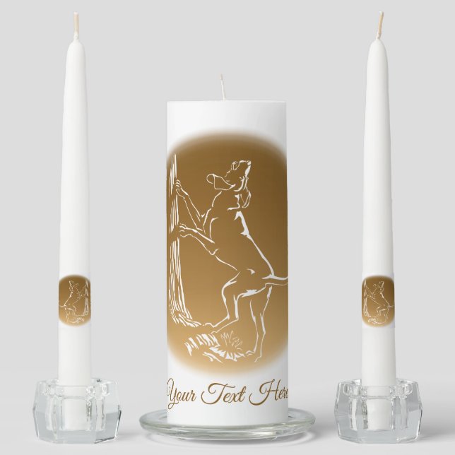 Hunting Dog Candles Custom Hound Dog Art Candles (Front)