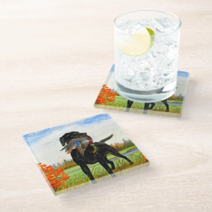 Hunting Dog Glass Coaster