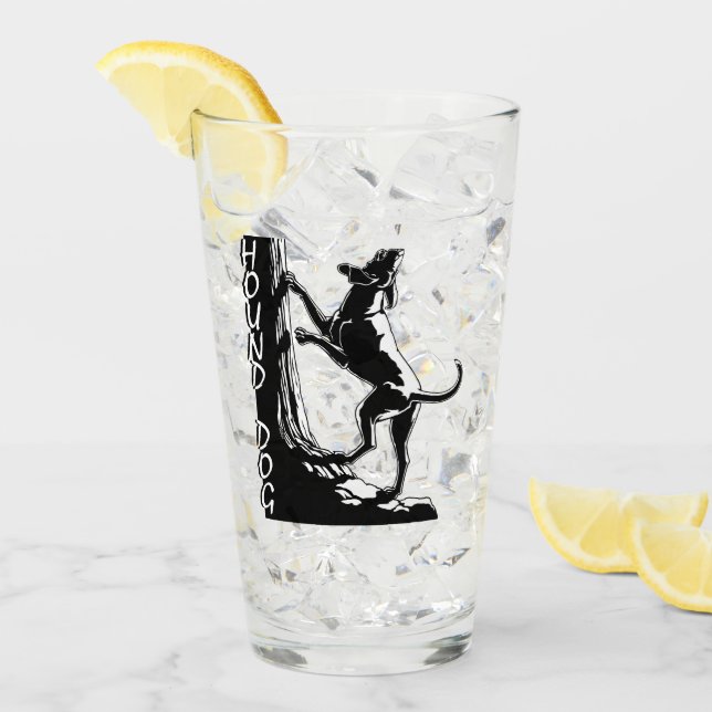 Hunting Dog Glass  Hound Dog Glasses Personalized (Front Ice)