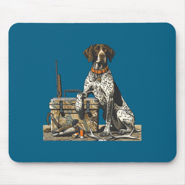 Hunting Dog Inter Bird Dog Duck Hunter Camo Retrie Mouse Pad (Front)
