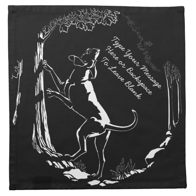 Hunting Dog Napkins Personalized Hound Dog Napkins (Front)