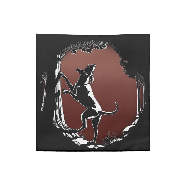 Hunting Dog Napkins Personalized Hound Dog Napkins (Quarter Fold)