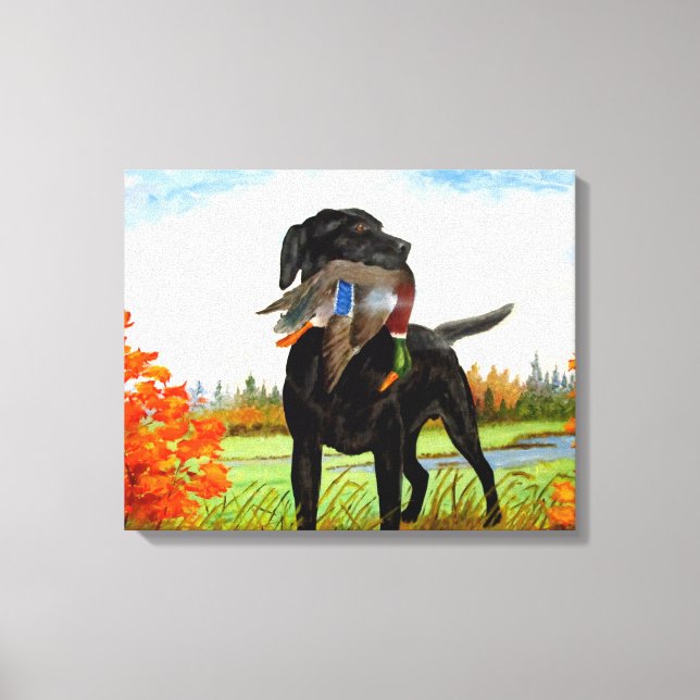 Hunting Dog Painting Wrapped Canvas Print (Front)