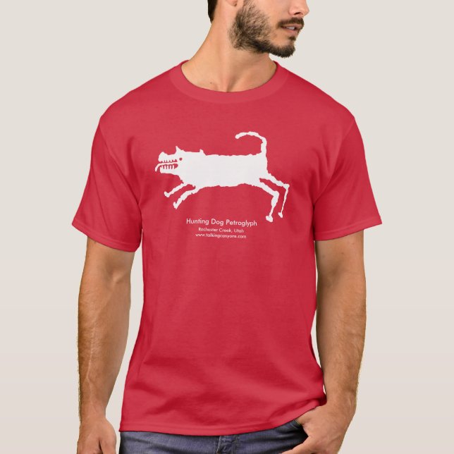 Hunting Dog Petroglyph T-Shirt (Front)