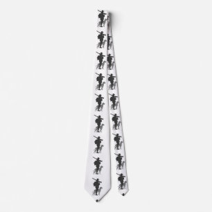 Hunting dog with hunter - Choose background color Neck Tie