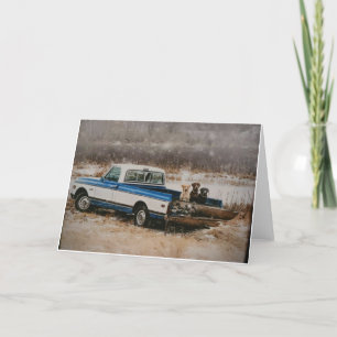 HUNTING DOGS, BLANK CARDS, DUCKS LETTERPRESS THANK YOU CARD