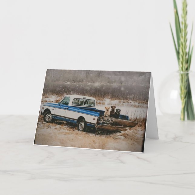 HUNTING DOGS, BLANK CARDS, DUCKS THANK YOU CARD (Front)