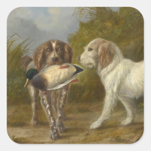 Hunting Dogs by Carlo Ademollo Square Sticker