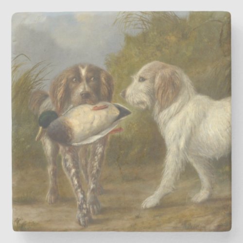 Hunting Dogs by Carlo Ademollo Stone Coaster