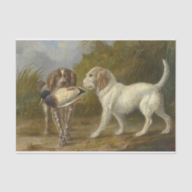 Hunting Dogs (by Carlo Ademollo) Tissue Paper (Front)