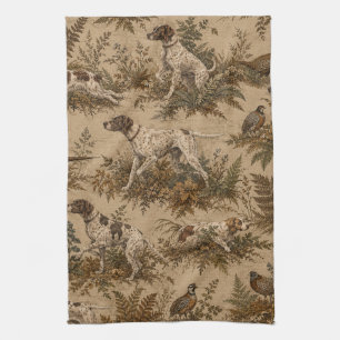 Hunting dogs duvet cover kitchen towel