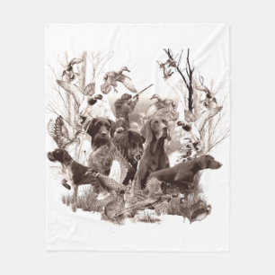 Hunting dogs ,Gun dogs, Hunting season Fleece Blanket