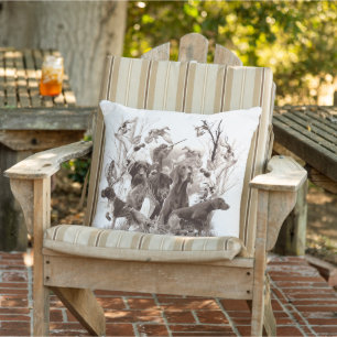 Hunting dogs ,Gun dogs,Hunting season Outdoor Pillow