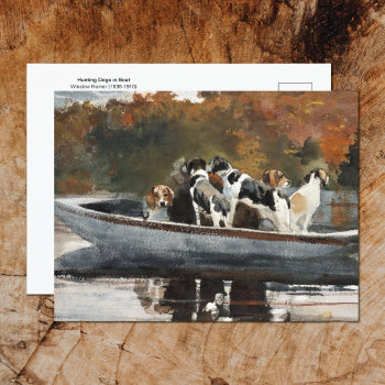 Hunting Dogs In Boat Winslow Homer Postcard by mangomoonstudio at Zazzle