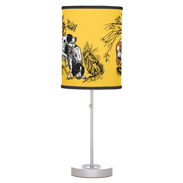 hunting dogs table lamp (Front)