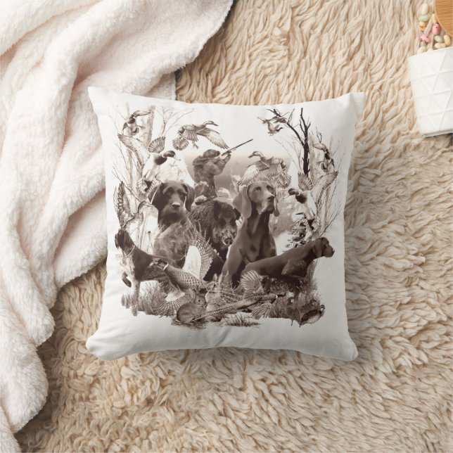 Hunting dogs  throw pillow (Blanket)