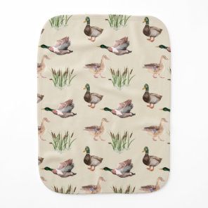 Hunting Duck Mallard Baby Burp Cloth