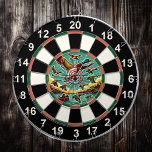 Hunting Ducks Rustic Wall Art Dart Board<br><div class="desc">Add a rustic touch to your man cave or lodge with this circular design showcasing ducks in flight over water. The bold target overlay captures the thrill of the hunt,  making it a standout piece for any space</div>