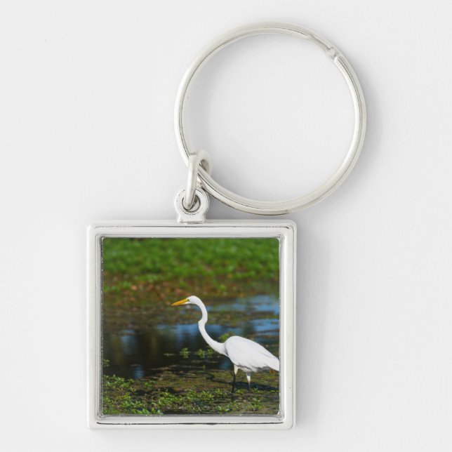 Hunting Egret Keychain (Front)
