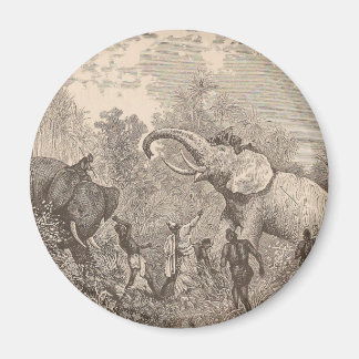 Hunting Elephants Magnet