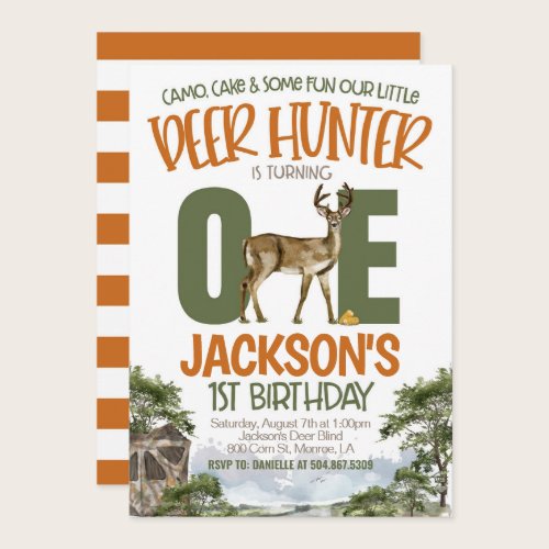 Hunting First Birthday Invitation