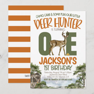 Hunting First Birthday Invitation – Personalized 