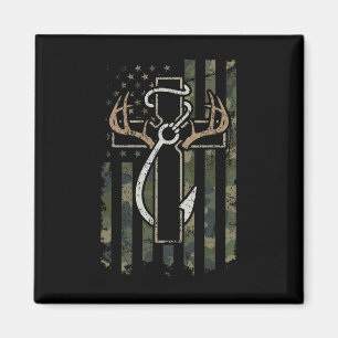 Hunting Fishing Faith - Christian Hunter Fisherman Magnet