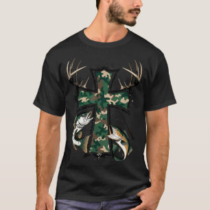 Hunting Fishing Faith - Christian Hunter Fisherman T-Shirt
