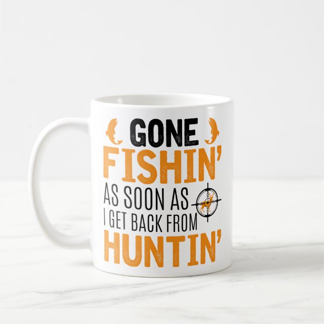 Hunting Fishing For Hunters Who Hunt Fish Coffee Mug (Left)
