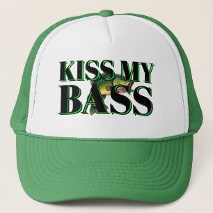 Hunting Fishing Gear Kiss My Bass Outdoor Sports Trucker Hat