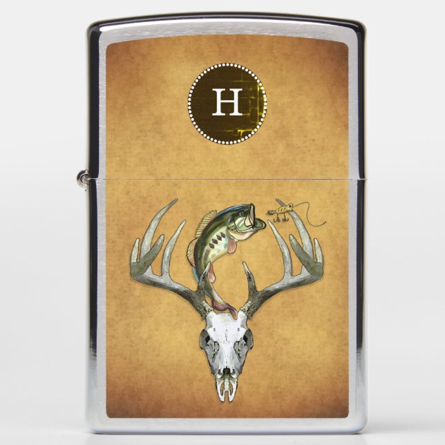 Hunting Fishing Themed Zippo Lighter (Front)