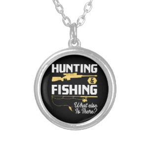 Hunting & Fishing What Else is There - Funny Fishe Silver Plated Necklace