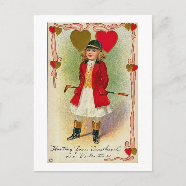 Hunting for a Sweetheart Postcard (Front)