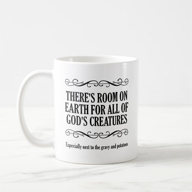 Hunting God's Creatures Funny Hunting Mug (Left)