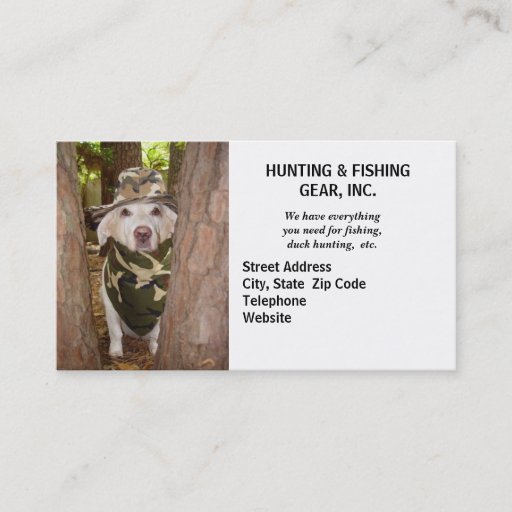 Customizable Hunting Guide/Gear Business Card