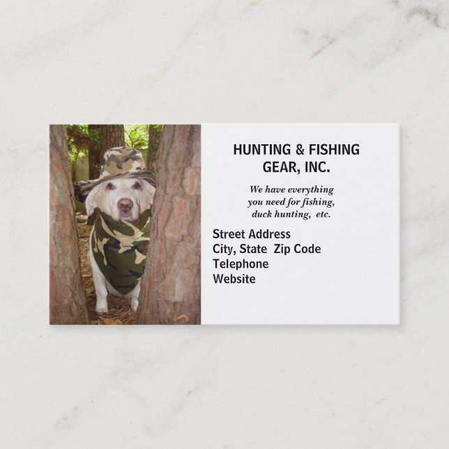 Hunting Guide/Gear Business Card (Front)